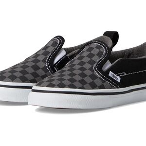 Vans Kids Black and Gray Checkered Sneakers